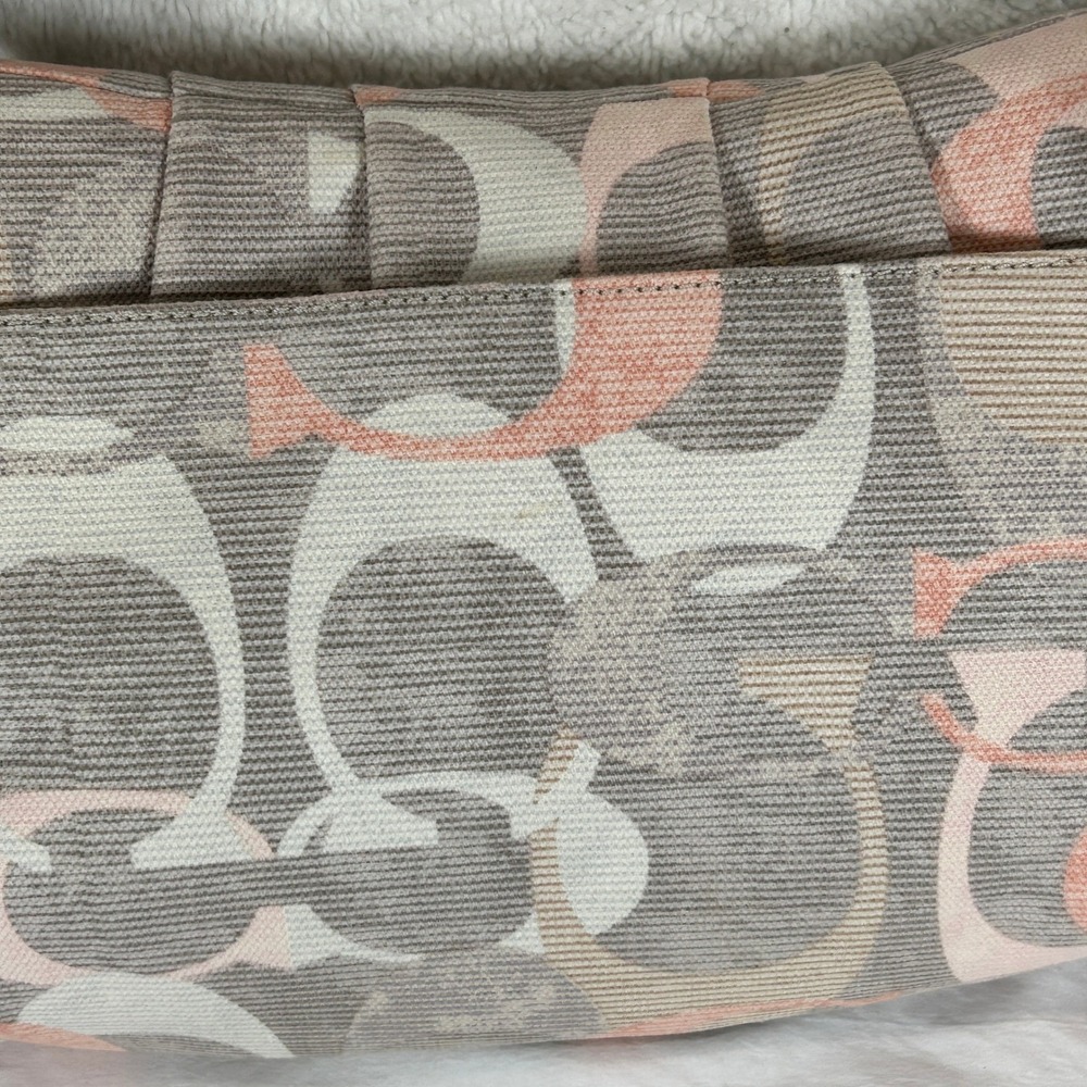 Coach Soho Flap Shoulder Bag Signature C Monogram Canvas Leather Trim F19238 - Picture 6 of 16